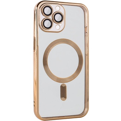 TPU чехол Fibra Chrome with MagSafe для Apple iPhone 14 Pro Max (6.7") Gold