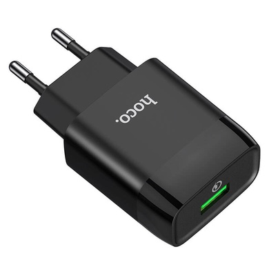 СЗУ Hoco C72Q Glorious QC3.0 18W (1USB/3A) + Type-C Черный