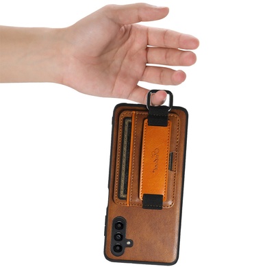 Кожаный чехол Wallet case and straps для Samsung Galaxy A14 4G/5G Коричневый / Brown