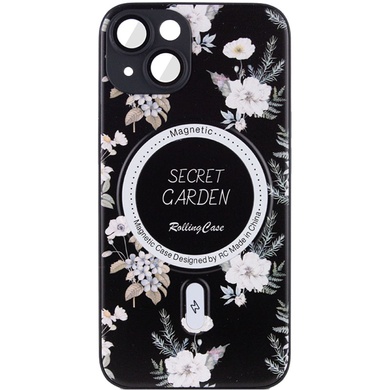 TPU+PC чехол Secret Garden with MagSafe для Apple iPhone 15 (6.1") Black
