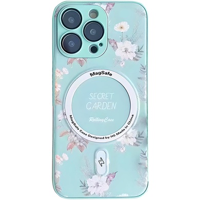 TPU+PC чехол Secret Garden with MagSafe для Apple iPhone 14 Pro (6.1") Mint