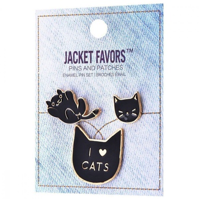 Значок Pins set jack Favors, Черный кот