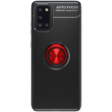 TPU чохол Deen ColorRing під магнітний тримач (opp) для Samsung Galaxy A31, Черный / Красный