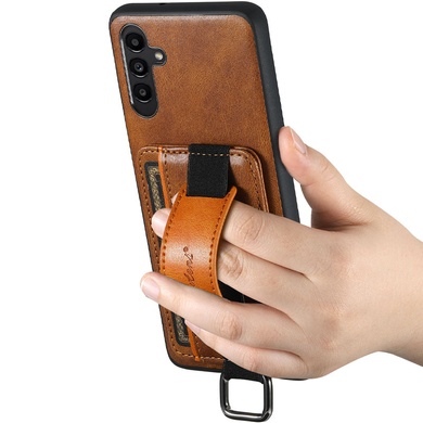 Шкіряний чохол Wallet case and straps для Samsung Galaxy A14 4G/5G, Коричневый / Brown