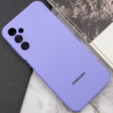 Чохол Silicone Cover Lakshmi Full Camera (AAA) with Logo для Samsung Galaxy A24 4G, Бузковий / Dasheen