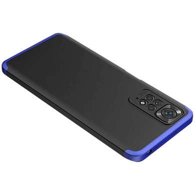 Пластикова накладка GKK LikGus 360 градусів (opp) для Xiaomi Redmi Note 11 (Global) / Note 11S, Чорний / Синій