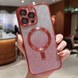 TPU чехол Delight case with MagSafe с защитными линзами на камеру для Apple iPhone 14 Pro (6.1") Красный / Red