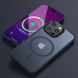 TPU+PC чехол Metal Buttons with MagSafe Colorful для Apple iPhone 12 Pro / 12 (6.1") Синий
