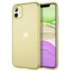 Силиконовый матовый полупрозрачный чехол для Apple iPhone 11 (6.1") Желтый / Yellow