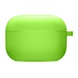 Силіконовий футляр з мікрофіброю для навушників Airpods Pro, Салатовый / Neon green