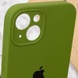 Чехол Silicone Case Full Camera Protective (AA) для Apple iPhone 15 (6.1") Зеленый / Dark Olive