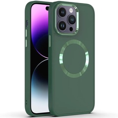 TPU чохол Bonbon Metal Style with MagSafe для Apple iPhone 15 Pro (6.1"), Зелений / Pine green