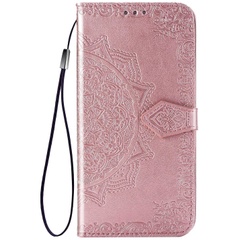Кожаный чехол (книжка) Art Case с визитницей для Oppo A74 4G Розовый
