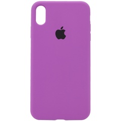 Чохол Silicone Case Full Protective (AA) для Apple iPhone X (5.8 ") / XS (5.8"), Фіолетовий / Grape