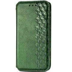 Кожаный чехол книжка GETMAN Cubic (PU) для Samsung Galaxy A21s Зеленый