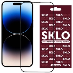 Захисне скло SKLO 3D (full glue) для Apple iPhone 15 Pro (6.1"), Чорний