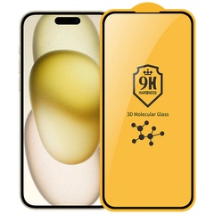 Молекулярне 3D скло Flexible Molecular для Apple iPhone 15 Pro (6.1"), Чорний