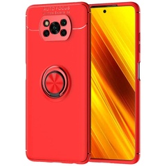 TPU чохол Deen ColorRing під магнітний тримач (opp) для Xiaomi Poco X3 NFC / Poco X3 Pro, Червоний / Червоний