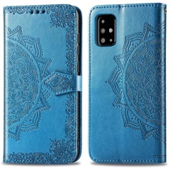 Кожаный чехол (книжка) Art Case с визитницей для Samsung Galaxy A71 Синий