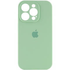 Чехол Silicone Case Full Camera Protective (AA) для Apple iPhone 15 Pro (6.1") Зеленый / Pistachio