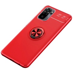 TPU чохол Deen ColorRing під магнітний тримач (opp) для Xiaomi Redmi Note 10 / Note 10s, Червоний / Червоний