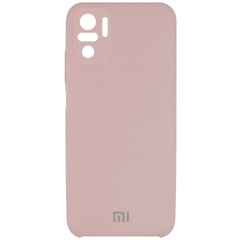 Чехол Silicone Cover Full Camera (AAA) для Xiaomi Redmi Note 10 / Note 10s Розовый / Pink Sand