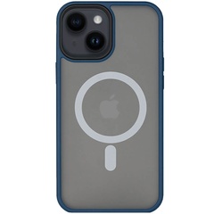 TPU+PC чехол Metal Buttons with MagSafe для Apple iPhone 14 Plus (6.7") Синий