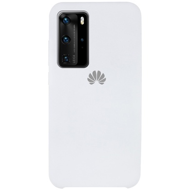 Чохол Silicone Cover (AAA) для Huawei P40 Pro, Білий / White