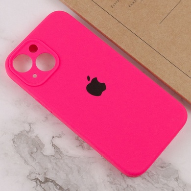Чехол Silicone Case Full Camera Protective (AA) для Apple iPhone 14 Plus (6.7") Розовый / Barbie pink