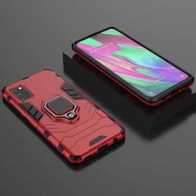 Ударопрочный чехол Transformer Ring for Magnet для Samsung Galaxy A41 Красный / Dante Red