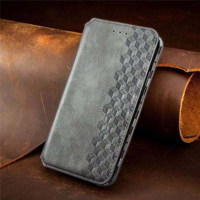 Шкіряний чохол книжка GETMAN Cubic (PU) для Samsung Galaxy M33 5G, Сірий