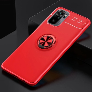 TPU чехол Deen ColorRing под магнитный держатель (opp) для Xiaomi Redmi Note 10 / Note 10s Красный / Красный