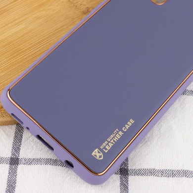 Кожаный чехол Xshield для Xiaomi Redmi Note 11 (Global) / Note 11S Серый / Lavender Gray