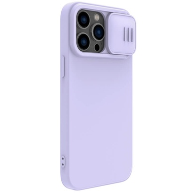 Силиконовая накладка Nillkin Camshield Silky для Apple iPhone 14 Pro Max (6.7") Сиреневый