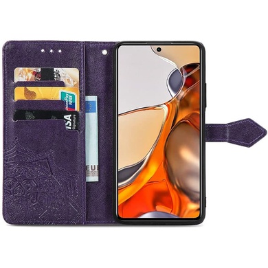 Кожаный чехол (книжка) Art Case с визитницей для Xiaomi Redmi Note 11 (Global) / Note 11S Фиолетовый