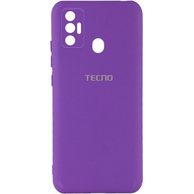 Чохол Silicone Cover My Color Full Camera (A) для TECNO Spark 7, Фіолетовий / Purple