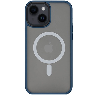 TPU+PC чохол Metal Buttons with MagSafe для Apple iPhone 14 Plus (6.7"), Синій