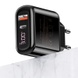 МЗП USAMS US-CC085 T23 QC3.0 + PD3.0 18W Digital Display Fast Charger (EU), Чорний