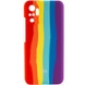 Чехол Silicone Cover Full Rainbow для Xiaomi Redmi Note 10 Pro / 10 Pro Max Красный / Фиолетовый