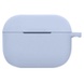 Силіконовий футляр New з карабіном для навушників Airpods Pro, Сірий / Lavender Gray
