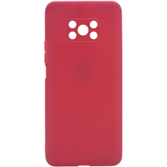 Силіконовий чохол Candy Full Camera для Xiaomi Poco X3 NFC / Poco X3 Pro, Красный / Camellia