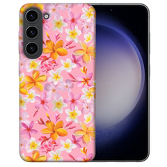 TPU чехол Цветы для Samsung Galaxy S23, Сирень