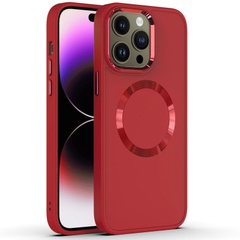 TPU чохол Bonbon Metal Style with MagSafe для Apple iPhone 15 Pro (6.1"), Червоний / Red