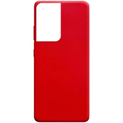 Силиконовый чехол Candy для Samsung Galaxy S21 Ultra Красный