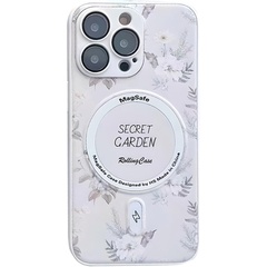 TPU+PC чехол Secret Garden with MagSafe для Apple iPhone 14 Pro (6.1") White