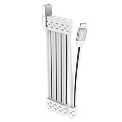 Дата кабель Hoco U103 Magnetic Absorption USB to Lightning (1m) White