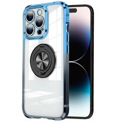 TPU+PC чехол Kickstand Color для Apple iPhone 14 Pro (6.1") Синий / Черный