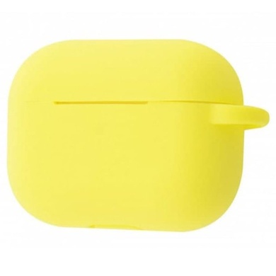 Силіконовий футляр Shock-proof для навушників AirPods Pro + карабін, Жовтий / Bright Yellow