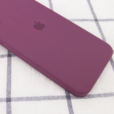 Чохол Silicone Case Square Full Camera Protective (AA) для Apple iPhone 11 Pro Max (6.5 "), Бордовий / Maroon