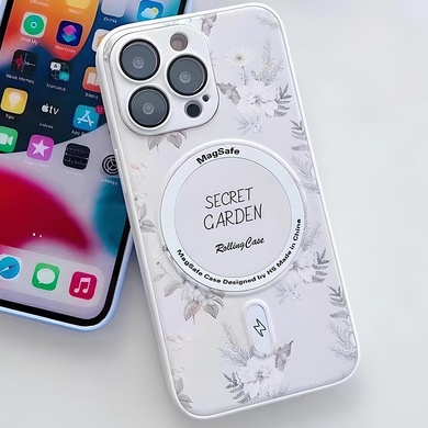 TPU+PC чехол Secret Garden with MagSafe для Apple iPhone 14 Pro (6.1") White